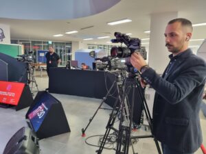 Malta studio with cameraman