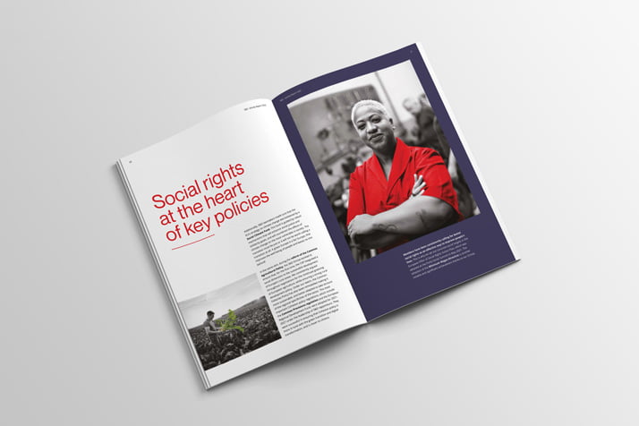 Pages 20 and 21 of the S&D annual report in English