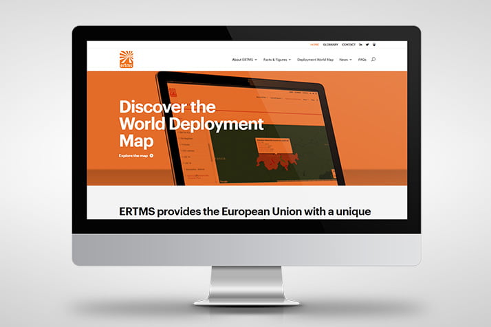 ERTMS website in a computer screen