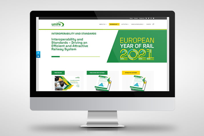 UNIFE - European Year of Rail - INTEROPERABILITY AND STANDARDS webpage
